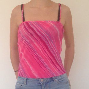 Pio Pio - Pink Accordion Pleat Design Tank Top